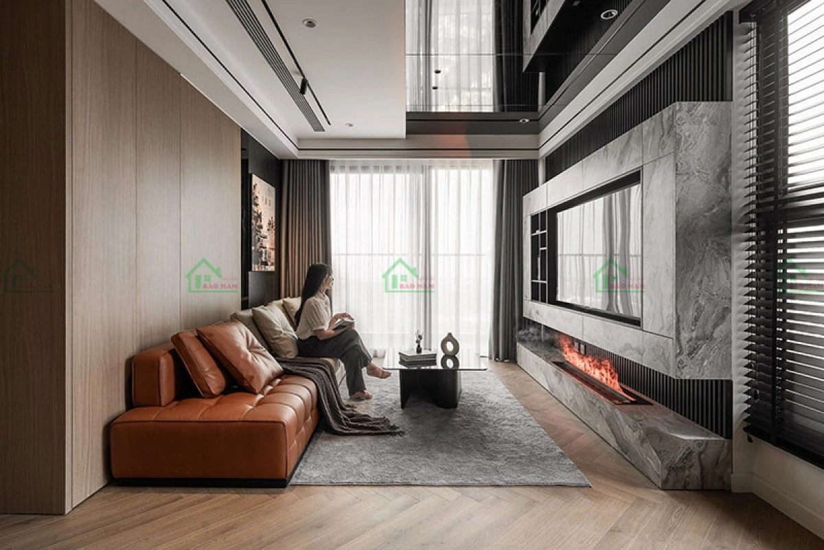 Thi công nội thất phòng khách chung cư phong cách hiện đại