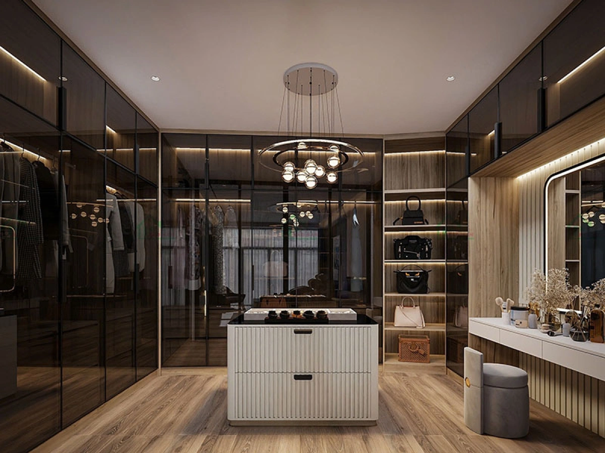 Thi công tủ áo cánh kính cao cấp phong cách hiện đại – Nội Thất Bảo Nam