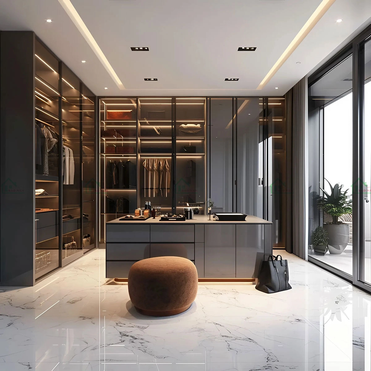 Mẫu tủ áo cánh kính hiện đại với chất liệu cao cấp, mang lại độ bền và vẻ đẹp vượt thời gian.