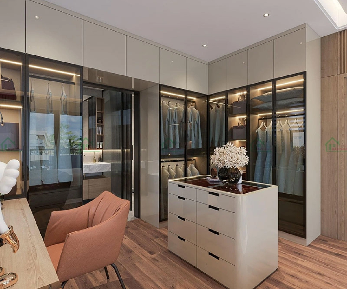 Tủ áo cánh kính mở truyền thống – khung nhôm cao cấp