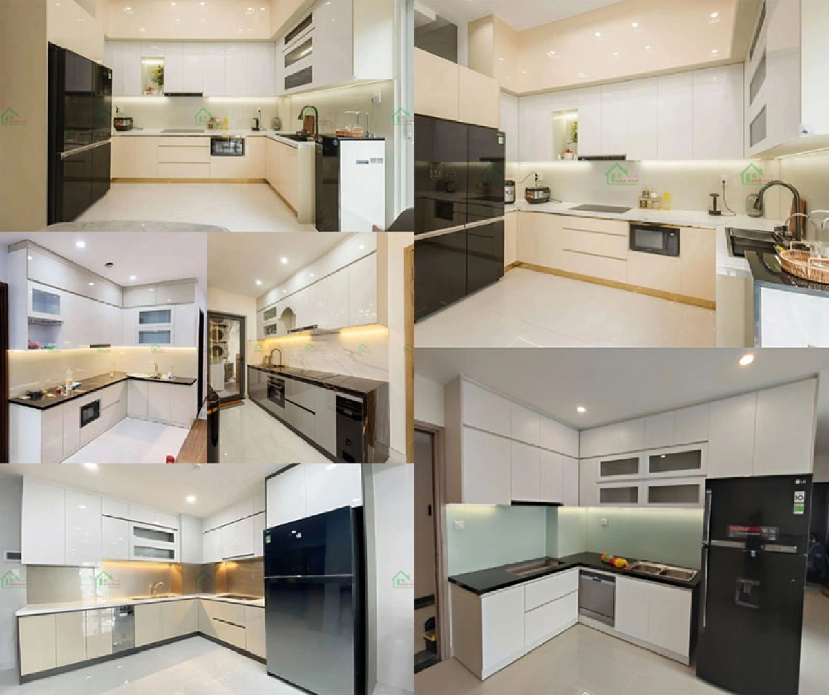 Mẫu tủ bếp trọn gói hoàn thiện thực tế tại Bảo Nam