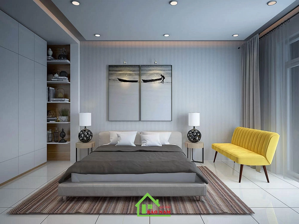 Thiết kế nội thất tối giản, tinh tế và gọn gàng.