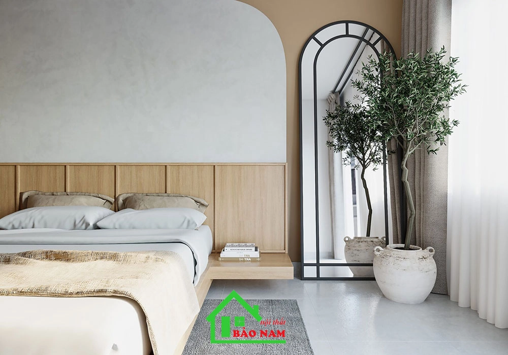 Thiết kế nội thất Wabi Sabi mang nét tự nhiên với màu sắc trung tính tạo nên không gian thú vị và thư giãn.