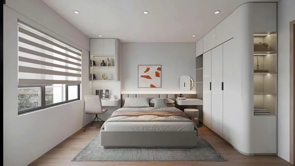 Thiết kế nội thất phòng ngủ hiện đại tập trung vào công năng và khả năng lưu trữ