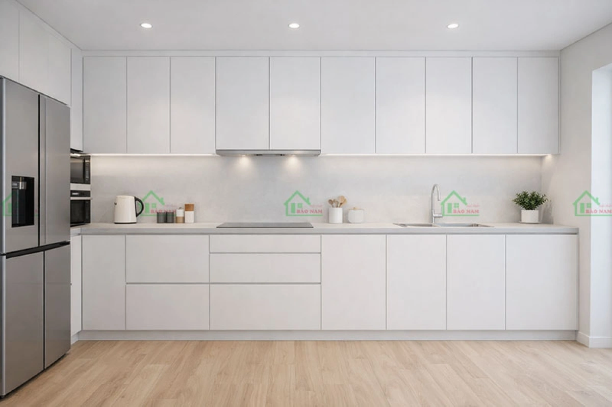 Thiết kế phòng bếp tối giản hiện đại tiện nghi