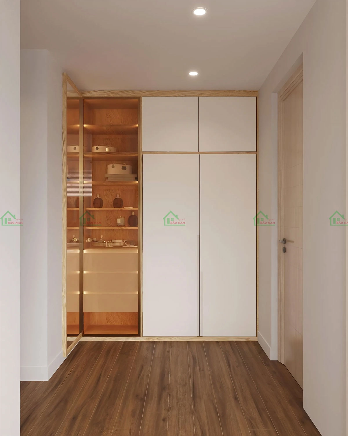Thiết kế phòng ngủ đơn giản với những chi tiết nhẹ nhàng, thanh tao