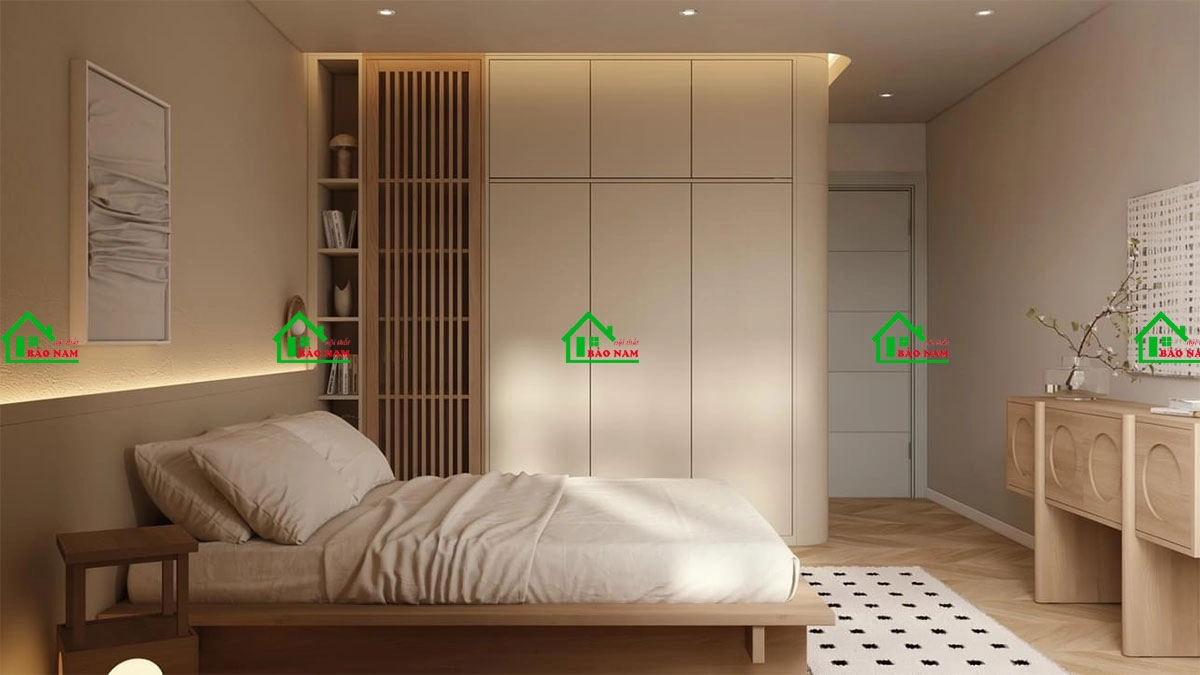 Mẫu phòng ngủ phong cách Japandi dành cho ông bà