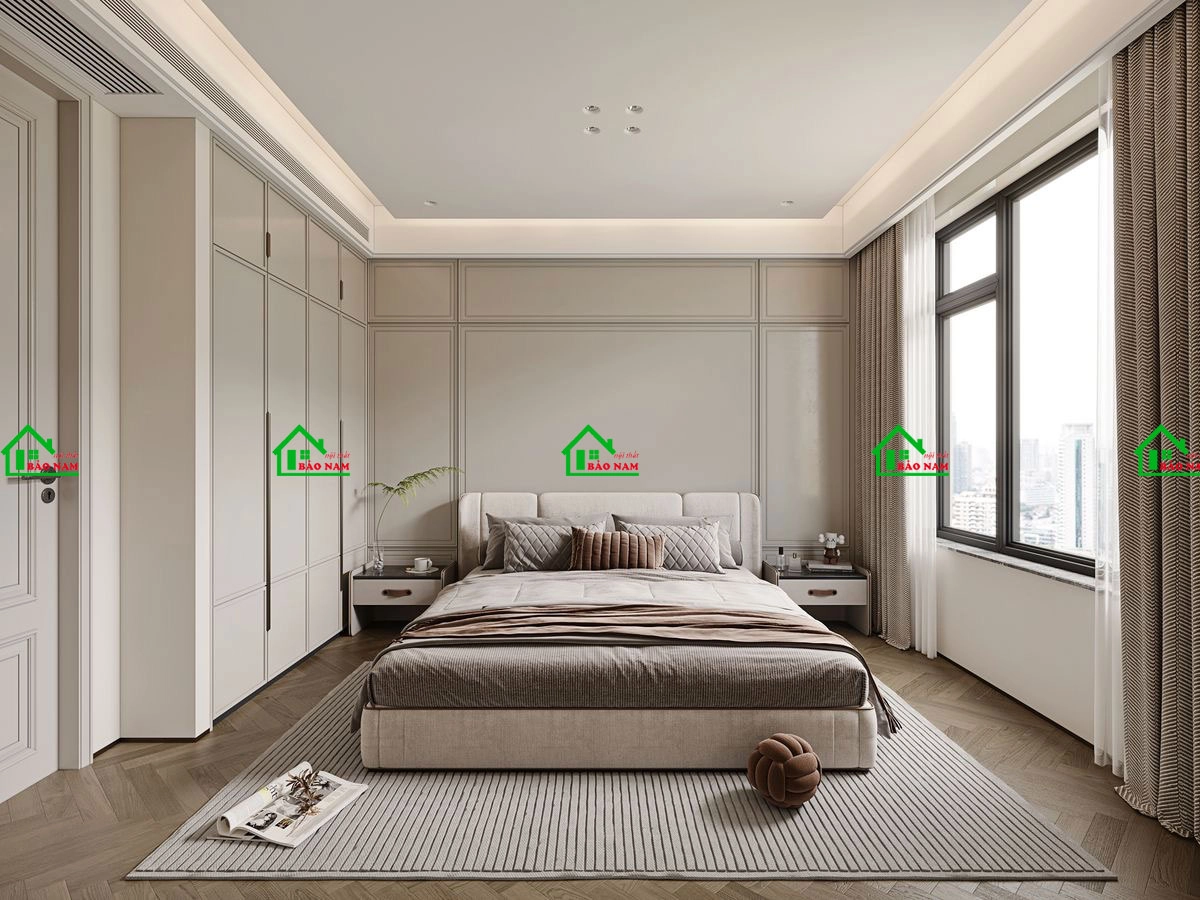 Mẫu thiết kế phòng ngủ đẹp phong cách tối giản