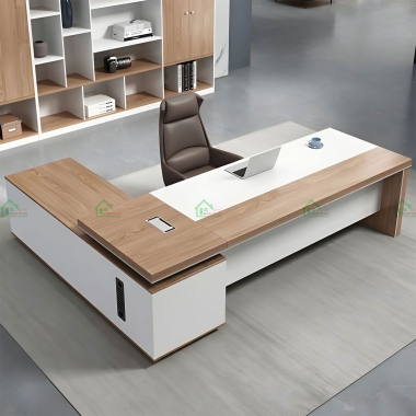 BÀN LÀM VIỆC GIÁM ĐỐC CHỮ L HIỆN ĐẠI CAO CẤP PLV08​​​​​​​