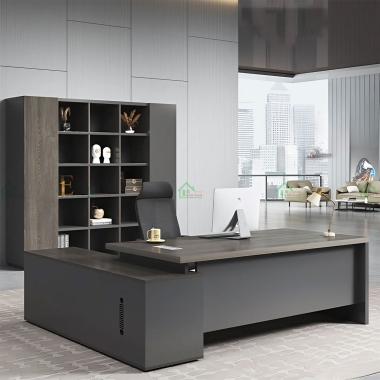 BÀN LÀM VIỆC GIÁM ĐỐC GỖ MDF ĐẸP HIỆN ĐẠI PLV12​​​​​​​