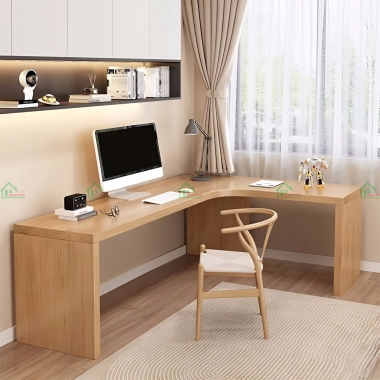 BÀN LÀM VIỆC GỖ CHỮ L ĐẸP HIỆN ĐẠI PLV20​​​​​​​