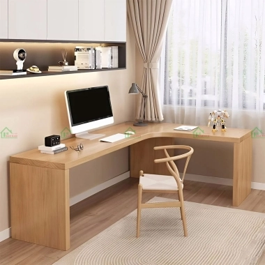 BÀN LÀM VIỆC GỖ CHỮ L ĐẸP HIỆN ĐẠI PLV20​​​​​​​