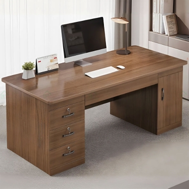 BÀN LÀM VIỆC GỖ CÔNG NGHIỆP MDF ĐẸP CÓ TỦ HỒ SƠ PLV17​​​​​​​