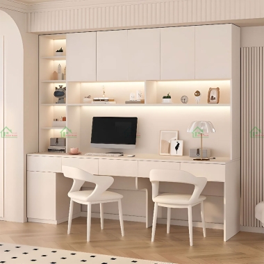 BÀN LÀM VIỆC GỖ CÔNG NGHIỆP MDF ĐẸP HIỆN ĐẠI PLV21​​​​​​​