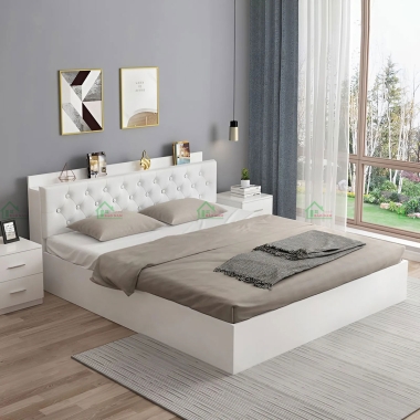 GIƯỜNG GỖ CÔNG NGHIỆP HIỆN ĐẠI GN48