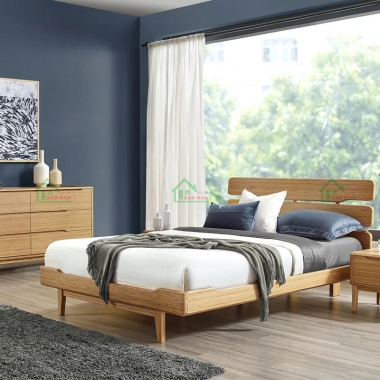 GIƯỜNG GỖ TỰ NHIÊN CAO CẤP GTN25