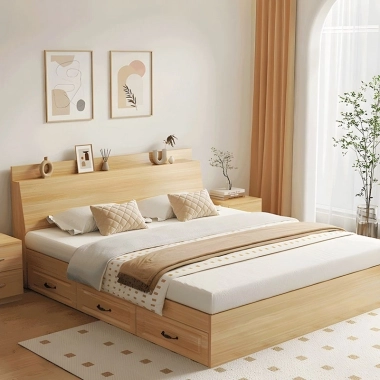 GIƯỜNG NGỦ GỖ CÔNG NGHIỆP HIỆN ĐẠI GN19​​​​​​​