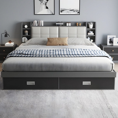 GIƯỜNG NGỦ GỖ CÔNG NGHIỆP HIỆN ĐẠI GN22