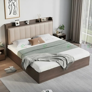 GIƯỜNG NGỦ GỖ ĐẸP GIÁ RẺ GN53​​​​​​​