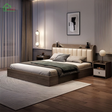 GIƯỜNG NGỦ GỖ MDF AN CƯỜNG GN11