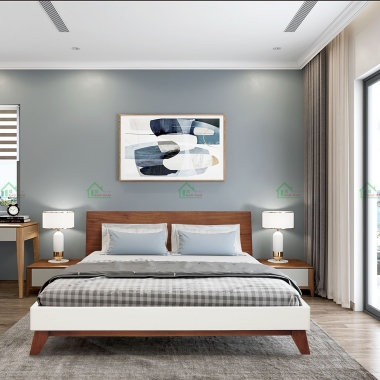 GIƯỜNG NGỦ GỖ SỒI TỰ NHIÊN GTN31​​​​​​​