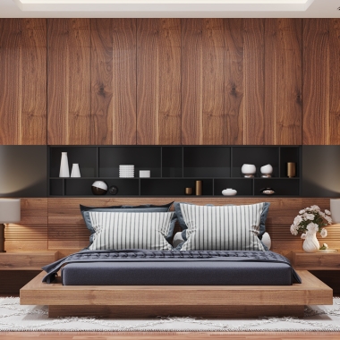 GIƯỜNG NGỦ GỖ TỰ NHIÊN HIỆN ĐẠI GTN3​​​​​​​