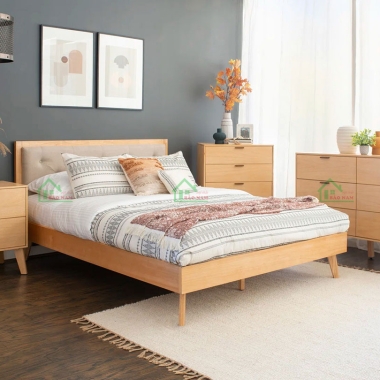 GIƯỜNG NGỦ GỖ TỰ NHIÊN HIỆN ĐẠI GTN23