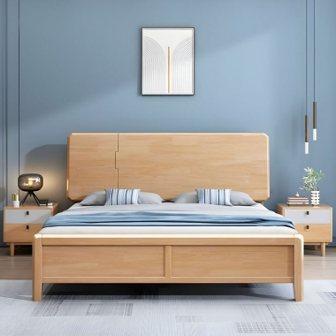 GIƯỜNG NGỦ GỖ TỰ NHIÊN HIỆN ĐẠI GTN6