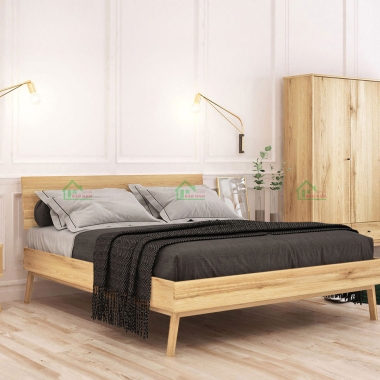 MẪU GIƯỜNG NGỦ GỖ TỰ NHIÊN SỒI HIỆN ĐẠI SANG TRỌNG GTN13​​​​​​​