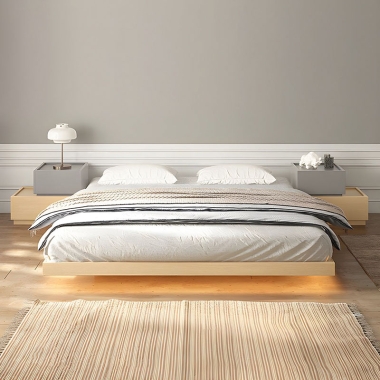 GIƯỜNG NGỦ GỖ TỰ NHIÊN SỒI GTN5​​​​​​​