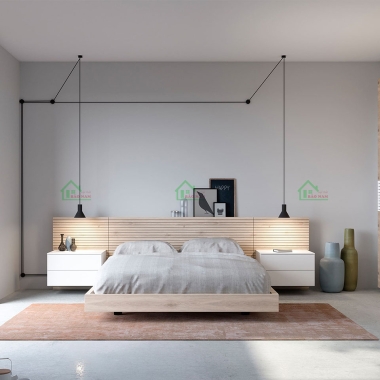 MẪU GIƯỜNG NGỦ GỖ CÔNG NGHIỆP AN CƯỜNG HIỆN ĐẠI ĐẸP GN33