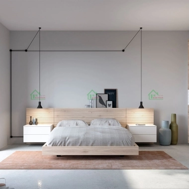 MẪU GIƯỜNG NGỦ GỖ CÔNG NGHIỆP AN CƯỜNG HIỆN ĐẠI ĐẸP GN33​​​​​​​