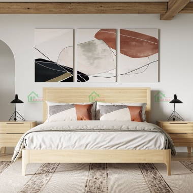 MẪU GIƯỜNG NGỦ GỖ TỰ NHIÊN SỒI ĐẸP HIỆN ĐẠI GTN16​​​​​​​