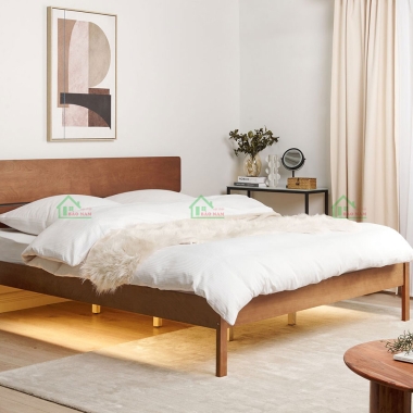 MẪU GIƯỜNG NGỦ GỖ TỰ NHIÊN GÕ ĐỎ CAO CẤP CÓ CHÂN HIỆN ĐẠI GTN12
