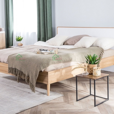 MẪU GIƯỜNG NGỦ GỖ TỰ NHIÊN HIỆN ĐẠI ĐẸP CÓ CHÂN GTN10​​​​​​​