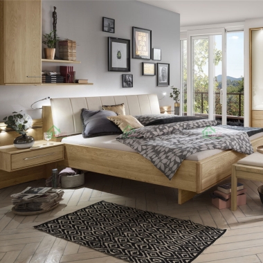 MẪU GIƯỜNG NGỦ GỖ TỰ NHIÊN SỒI ĐẸP HIỆN ĐẠI GTN11​​​​​​​