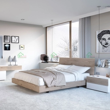 MẪU GIƯỜNG NGỦ GỖ MDF AN CƯỜNG ĐẸP HIỆN ĐẠI GN34​​​​​​​