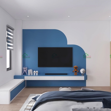 MẪU PHÒNG NGỦ BÉ TRAI MÀU XANH DƯƠNG ĐẸP PB20​​​​​​​