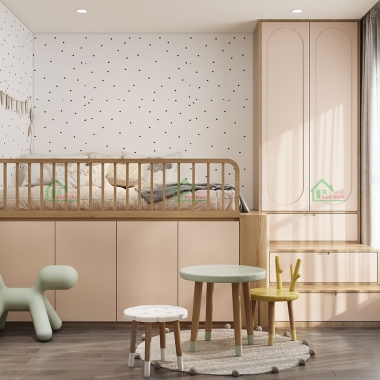 MẪU PHÒNG NGỦ HIỆN ĐẠI DỄ THƯƠNG CHO BÉ GÁI PB18​​​​​​​