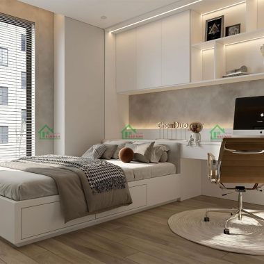 MẪU THIẾT KẾ PHÒNG NGỦ MÀU TRẮNG HIỆN ĐẠI TINH TẾ CHO BÉ​​​​​​​