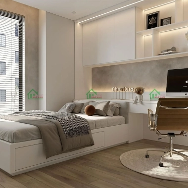 MẪU THIẾT KẾ PHÒNG NGỦ MÀU TRẮNG HIỆN ĐẠI TINH TẾ CHO BÉ​​​​​​​