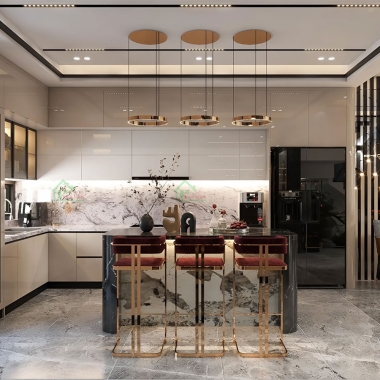 MẪU TỦ BẾP ACRYLIC AN CƯỜNG HIỆN ĐẠI SANG TRỌNG TBA62