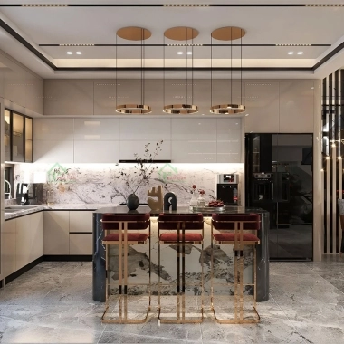 MẪU TỦ BẾP ACRYLIC AN CƯỜNG HIỆN ĐẠI SANG TRỌNG TBA62​​​​​​​