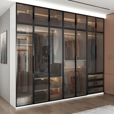 MẪU TỦ QUẦN ÁO CÁNH KÍNH CƯỜNG LỰC HIỆN ĐẠI ĐẸP TK33​​​​​​​