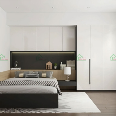 NỘI THẤT PHÒNG NGỦ GỖ CÔNG NGHIỆP ĐẸP HIỆN ĐẠI PN45​​​​​​​