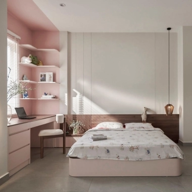 PHÒNG NGỦ BÉ GÁI MÀU HỒNG PB15​​​​​​​