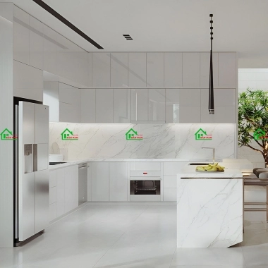 TỦ BẾP ACRYLIC AN CƯỜNG ĐẸP HIỆN ĐẠI TBA39​​​​​​​