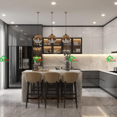 TỦ BẾP ACRYLIC AN CƯỜNG ĐẸP HIỆN ĐẠI TBA41
