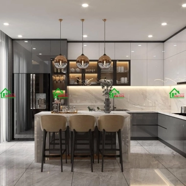 TỦ BẾP ACRYLIC AN CƯỜNG ĐẸP HIỆN ĐẠI TBA41​​​​​​​