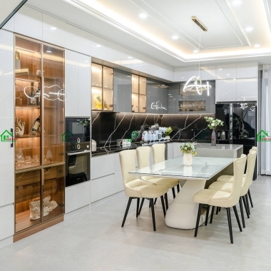 TỦ BẾP ACRYLIC AN CƯỜNG ĐẸP HIỆN ĐẠI TBA44